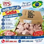 Sườn cốt lết heo đông lạnh Sadia nhập khẩu Brazil