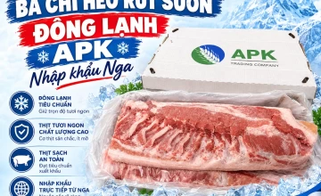 Ba chỉ heo rút sườn đông lạnh Apk nhập khẩu Nga
