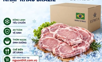 Sườn cốt lết heo đông lạnh Estrela nhập khẩu Brazil