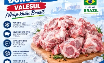 Xương cổ heo đông lạnh Valesul nhập khẩu Brazil