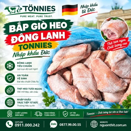 Bắp giò heo đông lạnh Tonnies nhập khẩu Đức