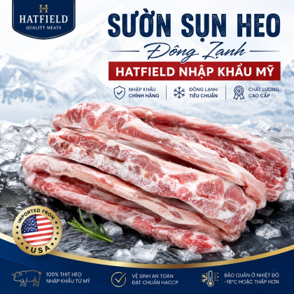 Sườn sụn heo đông lạnh Hatfiled nhập khẩu Mỹ