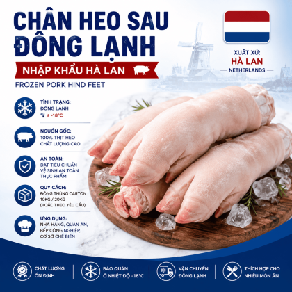 Chân heo sau đông lạnh nhập khẩu Hà Lan