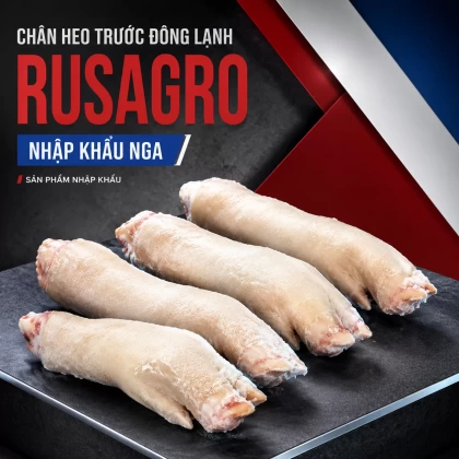 Chân heo trước đông lạnh Rusagro nhập khẩu Nga
