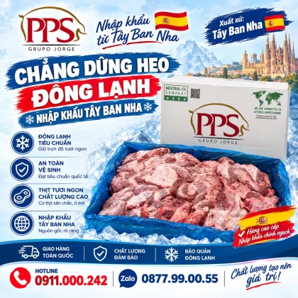 Chẳng dừng heo đông lạnh nhập khẩu Tây Ban Nha