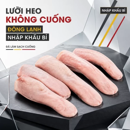 Lưỡi heo không cuống đông lạnh nhập khẩu Bỉ