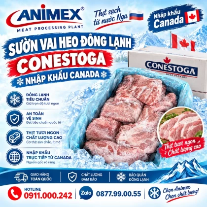 Sườn vai heo đông lạnh Conestoga nhập khẩu Canada