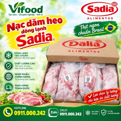Thịt nạc dăm heo đông lạnh Dalia nhập khẩu Brazil