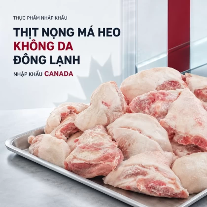 Thịt nọng má heo không da nhập khẩu Canada