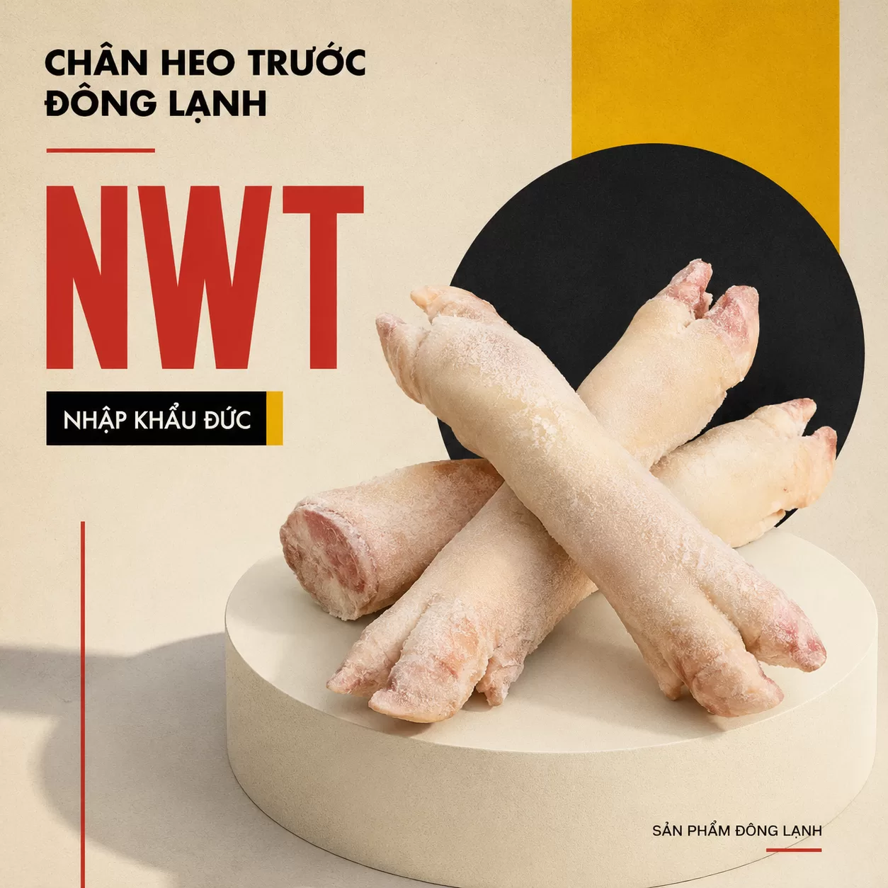 Chân heo trước đông lạnh NWT nhập khẩu Đức
