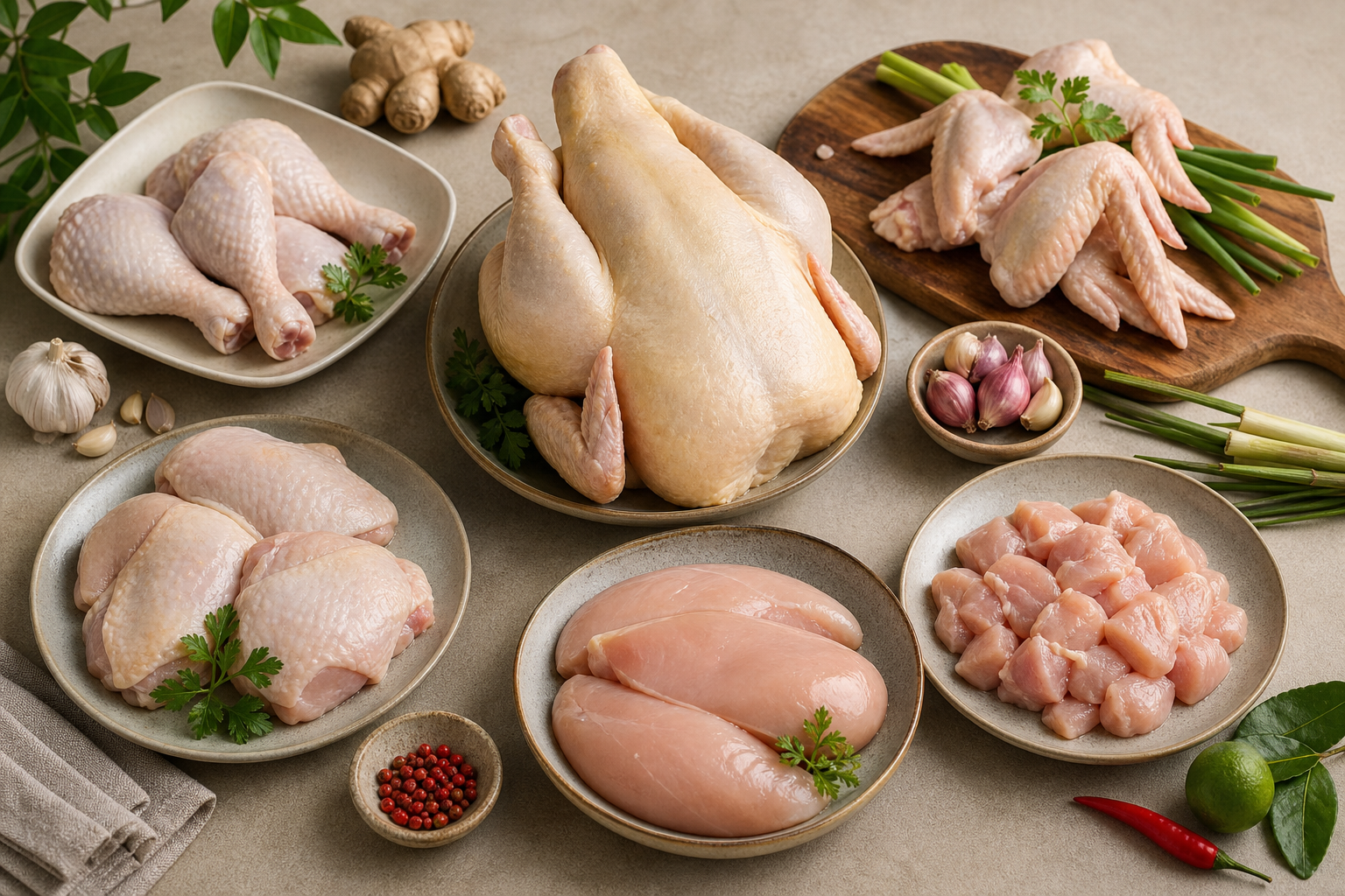 Hình minh họa Cách chọn phần thịt gà phù hợp với từng món